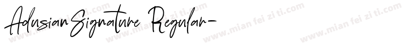 AdusianSignature Regular字体转换